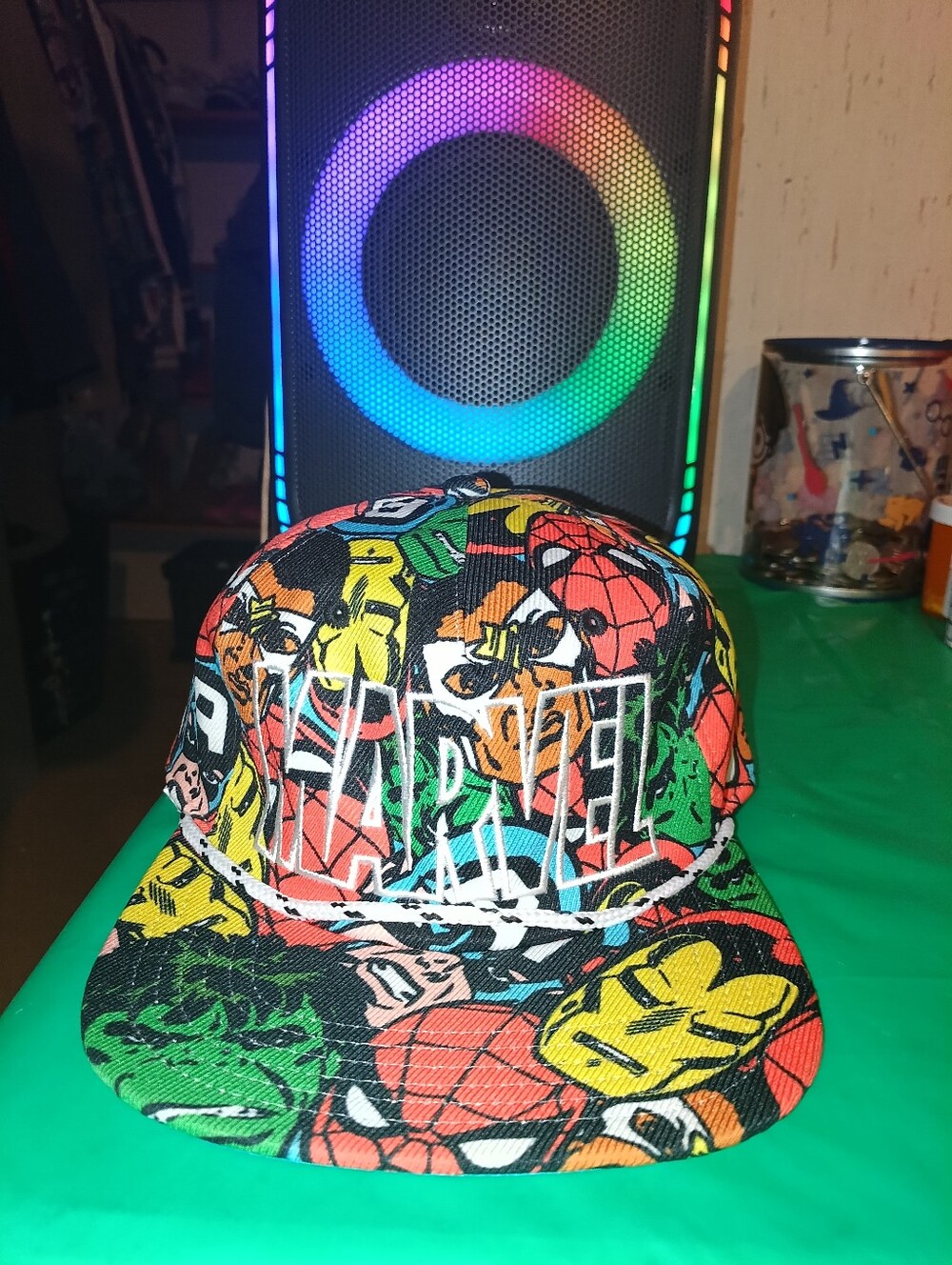 Marvel Comics Multicolor Comic Character Flatbrim Hat Snapback OSFM